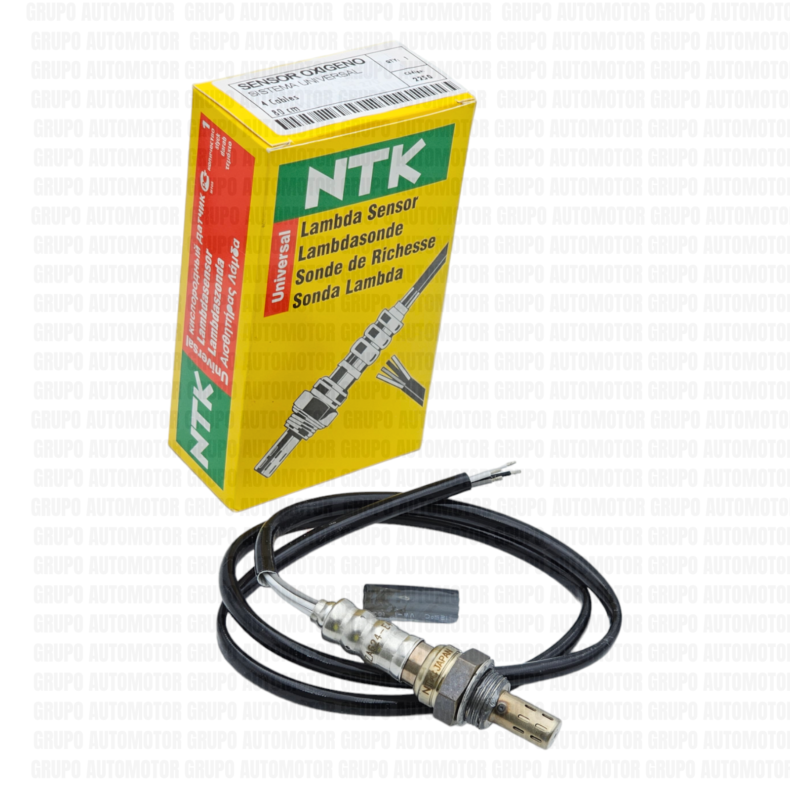 Sensor oxigeno para NTK universal 4 cables sin pacha